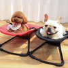Pet Rocking Bed Chair, Dog Bed Cat Bed with Non-Slip Feet Removable Washable Cover Portable Outdoor Folding Chair/Bed