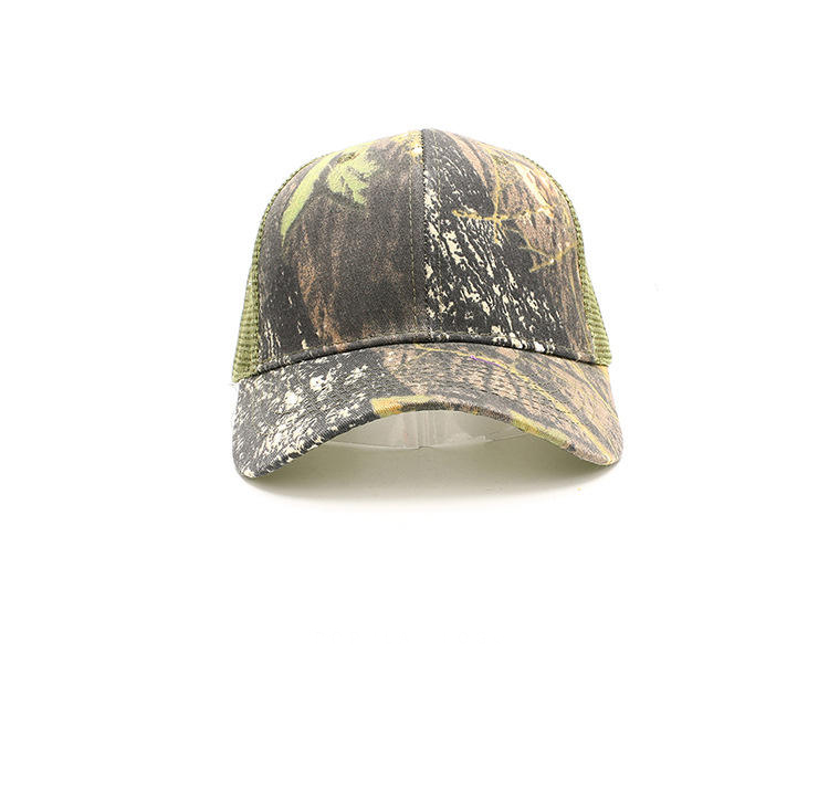 Cotton Twill Camo Mesh Snap Back Trucker Cap