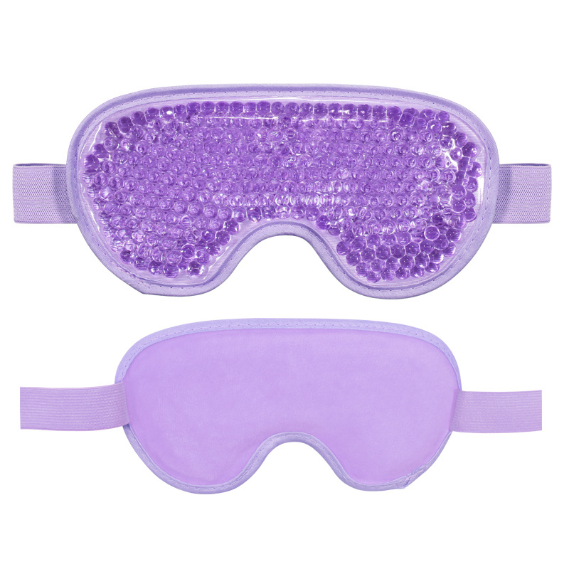 PVC Gel Cold/Hot Therapy Gel Bead Pack Reusable Eye Mask With Adjustable Elastic Band to fit most