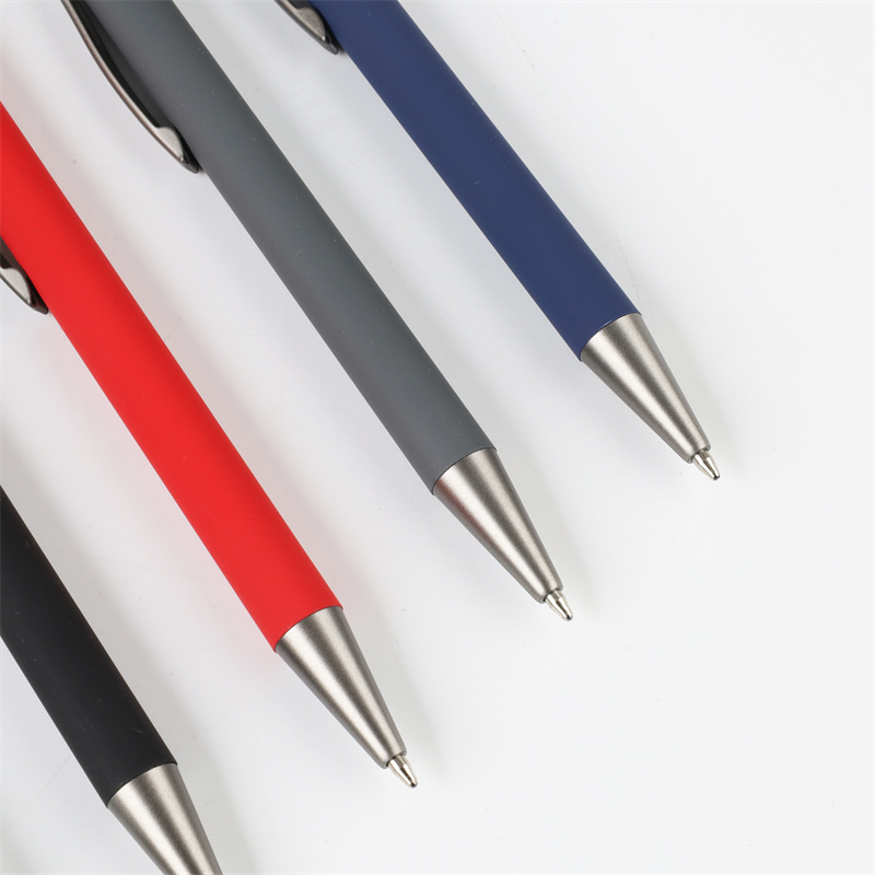 Rubber-Touch Aluminum Pen Rubberized Ballpoint Pen