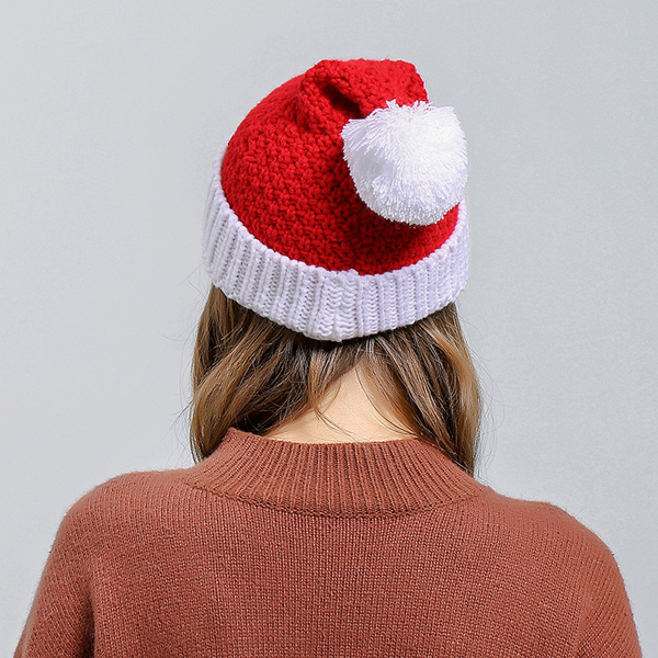 Red White Knitted Santa Hat Santa Hat Christmas Knitted Hat for Winter