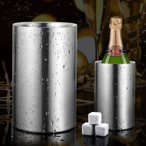 Stainless Steel Insulated Double Walled Wine Chiller Cooler Champagne Bucket