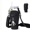 Water Bottle Carrier Bag with Pouch Pocket for Cup 40 Oz Tumbler Neoprene Cup Carrier Holder with Adjustable Strap Carabiner