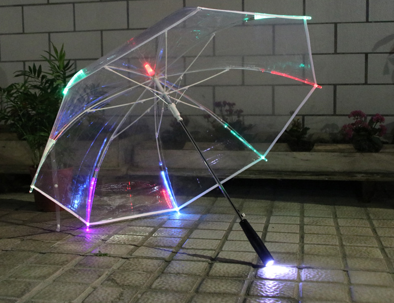 Custom Led Light Dome Shaped Bubble Clear Led Umbrella