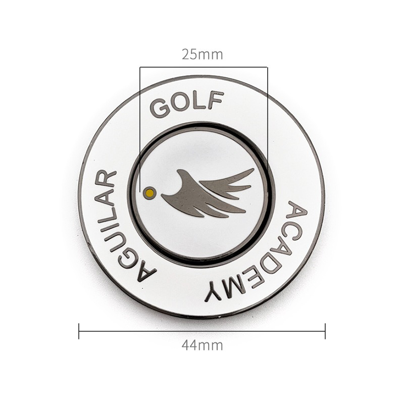 1.65" Metal Poker Chip Coin with Detachable 1" Magnetic Golf Ball Marker