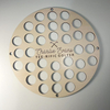 34-hole Round Wooden Golf Ball Display Rack