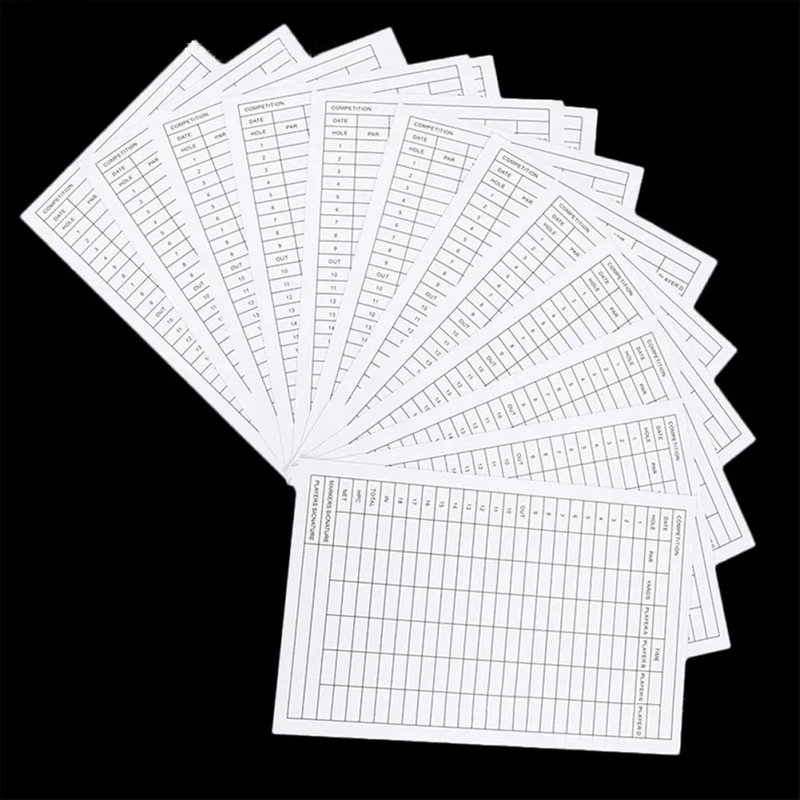 Premium Golf Score Sheet - 5.98 x 3.86 inches