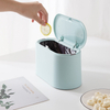 Desktop Trash Can Mini Countertop Garbage Can with Lid Small Plastic Storage Bin for Home Kitchen Dressing Office Kids Bedroom