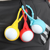 Portable Silicone Golf Ball Holder with Knots - Single Ball Storage Pouch to hold one ball securely and attaches easily