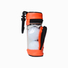 Mini Golf Ball Pouch - PU & PVC Case with Zipper, Holds 3 Balls & 3 Tees, Hook Clip Design