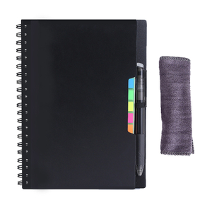 Erasable A5 Size Notebook Eco-Friendly Reusable Notebook with 1 Pilot Frixion Pen & 1 Microfiber Cloth