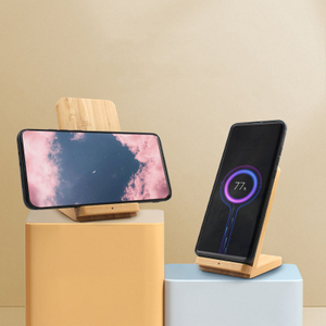 Bamboo Power Stand Wireless Charging Pad Eco-friendly