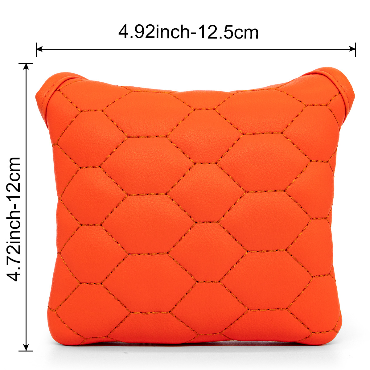 Premium PU Leather Square Mallet Shaped Hook&Loop Closure Golf Putter Headcover with Soft Lining