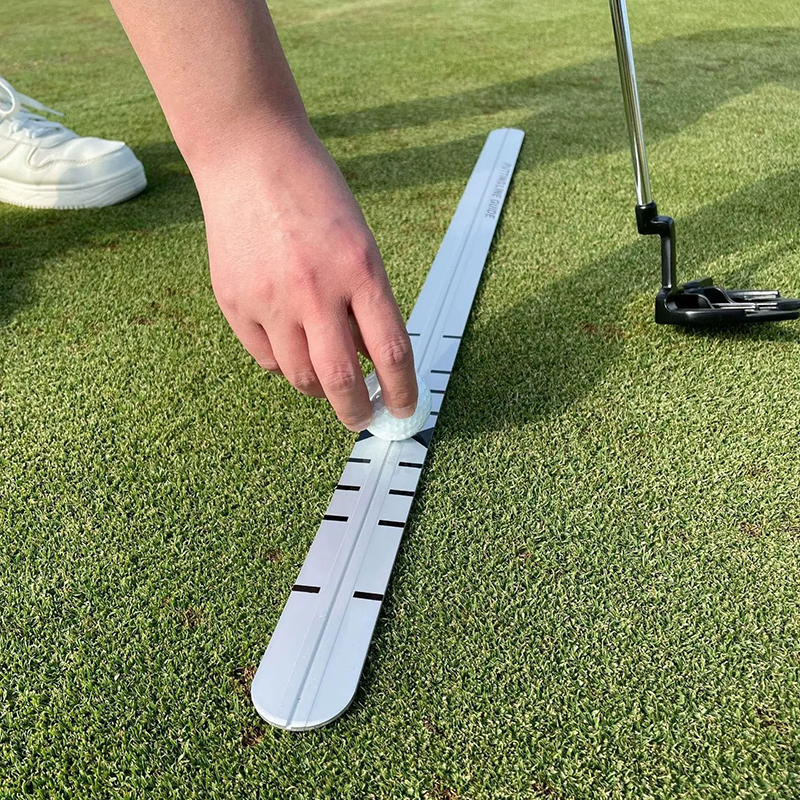 Golf Putting Alignment Ruler -- 35.6" x 1.6" Aluminum Stroke Guide Path and Face Alignment