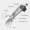 1" x 3.5" x 0.625" Multi-Functional Stainless Steel Golf Tool Key Chain