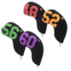 Durable Neoprene Golf Wedge Iron Headcovers Set with Numbered Tags for Easy Identification