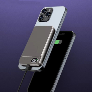 Ultra-thin metal magnetic wireless 10000mAh power bank, 15W wireless charging+PD20W bidirectional fast charging