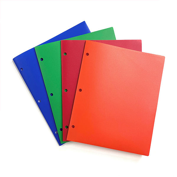 Plastic File Folders With Two Pockets and Business Slot for Letter Size A4 Documents Folders, Suitable for standard 3 Ring Binder