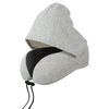 Travel Neck Pillow With Hood For Airplane, High-Density Slow Rebound Memory Foam Neck Pillow With Removable & Washable Outer Layer