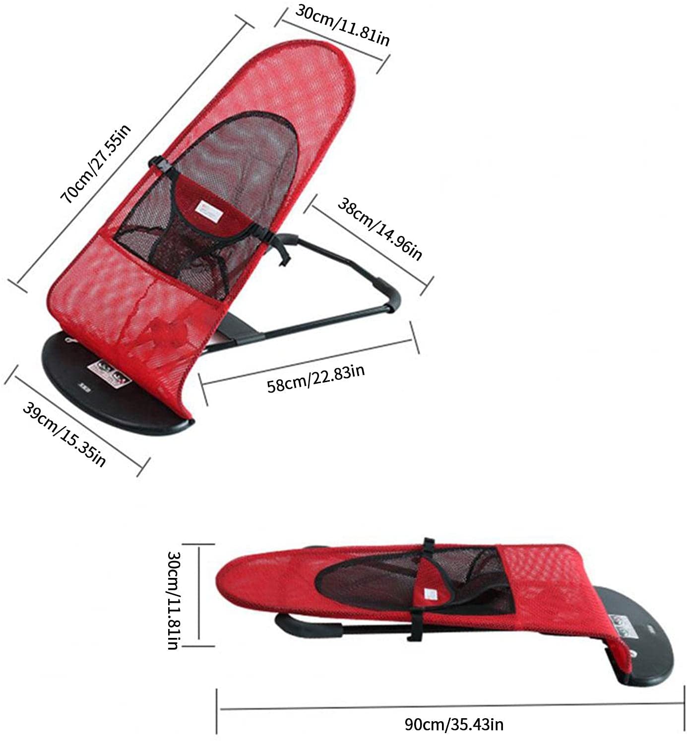 Pet Rocking Bed Chair, Dog Bed Cat Bed with Non-Slip Feet Removable Washable Cover Portable Outdoor Folding Chair/Bed