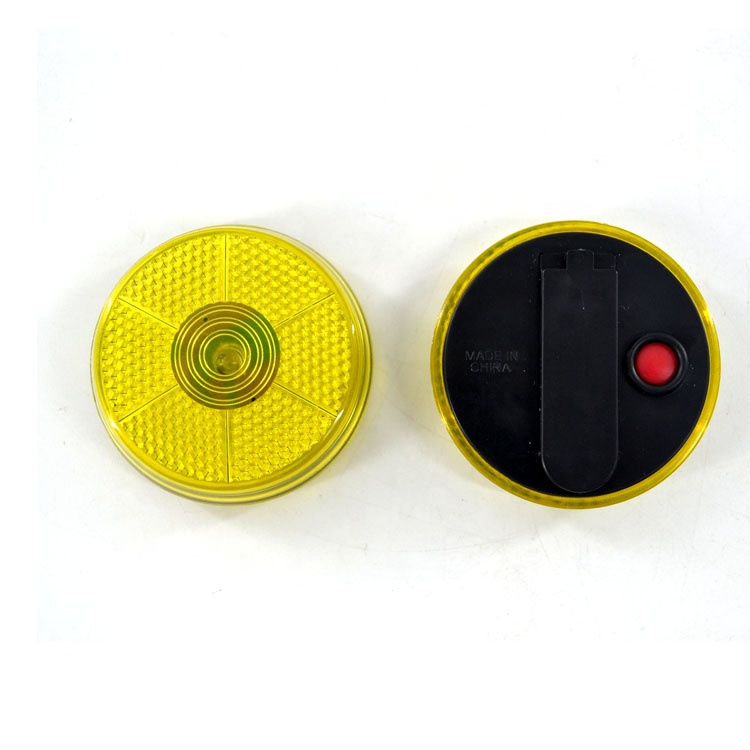 Round Reflector Safety Light with Clip, High Visibility Plastic Reflective Gear for Jackets, Bags, Purses, Backpacks, Strollers