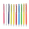 2-in-1 Slim Twist-Action Stylus Style Metal Ballpoint Pen With a Metal Clip