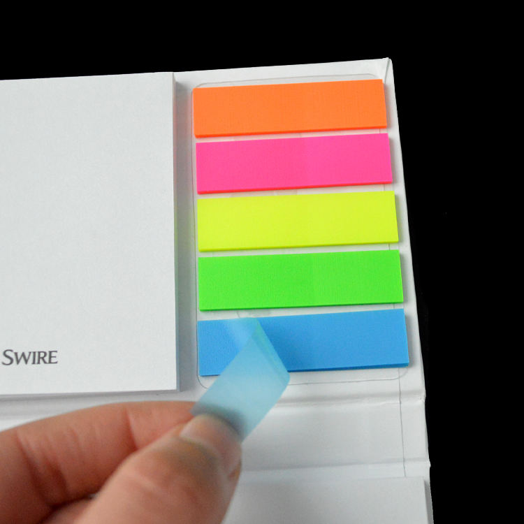 Hardcover Sticky Note Memo Pads With Colorful Makers Index Flag Tabs