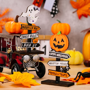 Halloween Pumpkin Letter Wooden Decoration