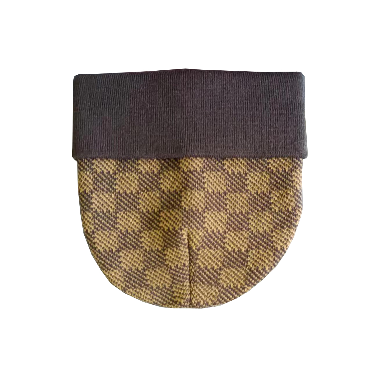 Vintage Plaid Knitted Hat Winter Beanies Windproof Unisex Soft Warm Acrylic Brimless Beanie Hats For Men and Women