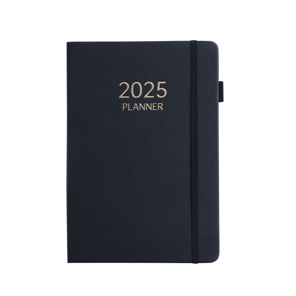2025 A5 Hardcover Daily Planner Notebook
