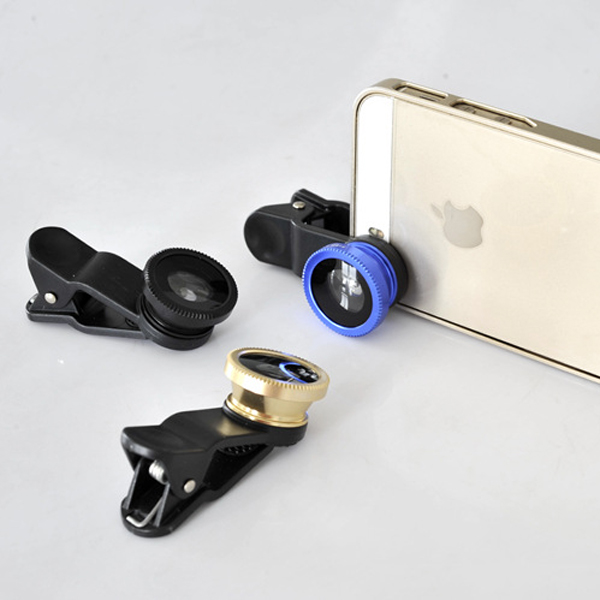 Phone Camera Lens 3 in 1 Phone Lens Kit, 180 Fisheye Lens + 0.67x Wide Angle Lens + 10x Macro Lens for Smartphone