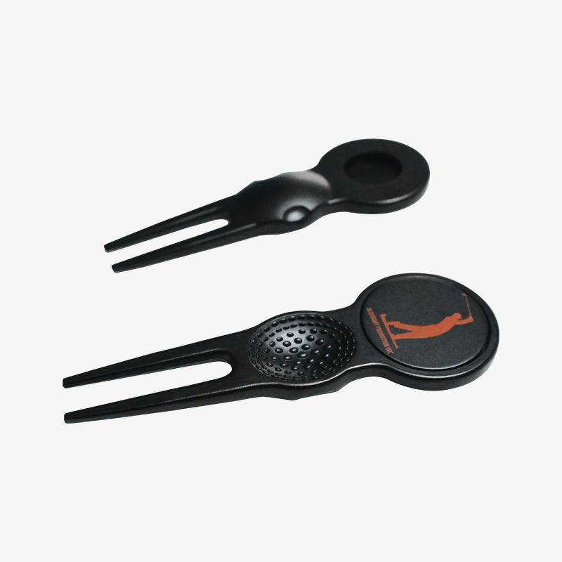 Zinc Alloy Golf Divot Tool W/ Textured Grip and Ball Marker