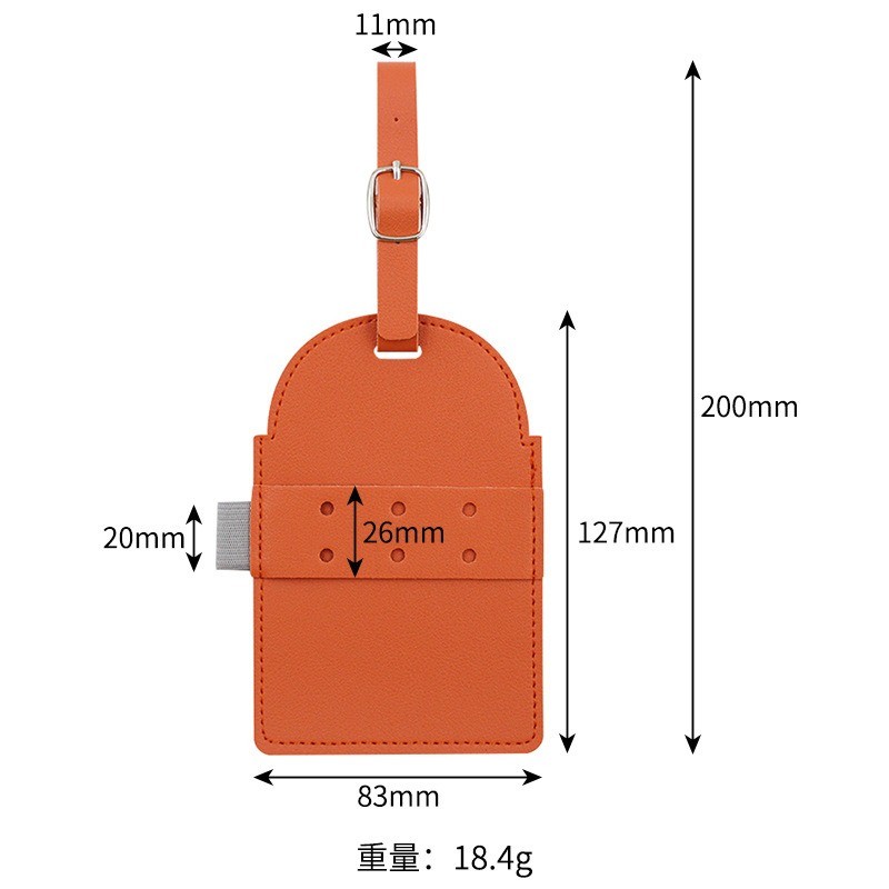 PU Leather Golf Tee Holder Luggage Tag