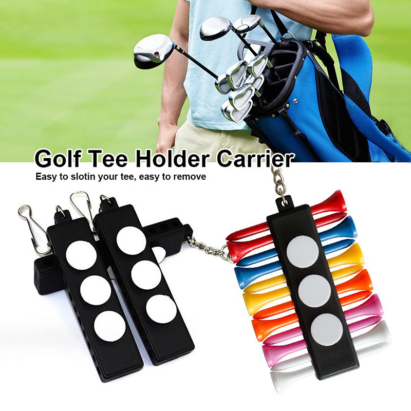 Durable ABS Golf Tee and Ball Marker Holder Set with Hook