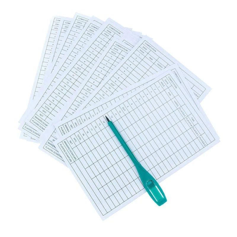 Premium Golf Score Sheet - 5.98 x 3.86 inches