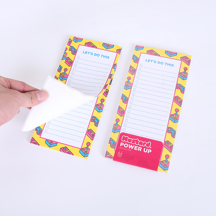 Magnetic Fridge Notepad with Full Soft Magnet Backing, Size: 8.8x18.8cm