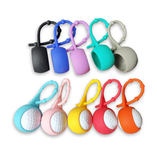 Portable Silicone Golf Ball Holder with Knots - Single Ball Storage Pouch to hold one ball securely and attaches easily