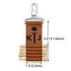 Compact PU Leather Golf Tee Holder with Metal Keychain Clip - Holds 5 Tees, measures 4.5" x 1.5"