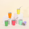 Mini Tumbler Shot Glass with Straw and Lid, 2oz Sublimation Tumblers, Stainless Steel Insulated Cups for Espresso Coffee Spirits