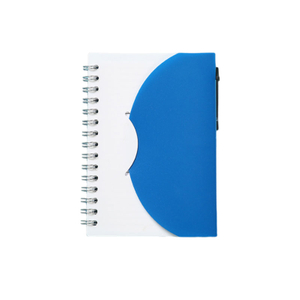 A5 Size PP Cover Spiral Notebook With Pen Holder
