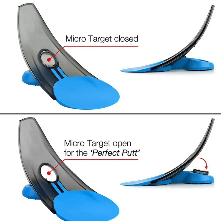 Portable Golf Putting Trainer with Curved Return Design That Simulates A Real Hole