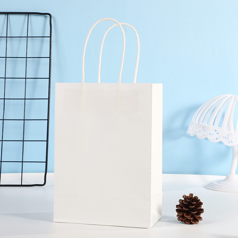 Recyclable Kraft Paper Shopping Bag With Twisted Handles, Ideal for Grocery, Retail, Takeout, Parties, Gifts, Weddings