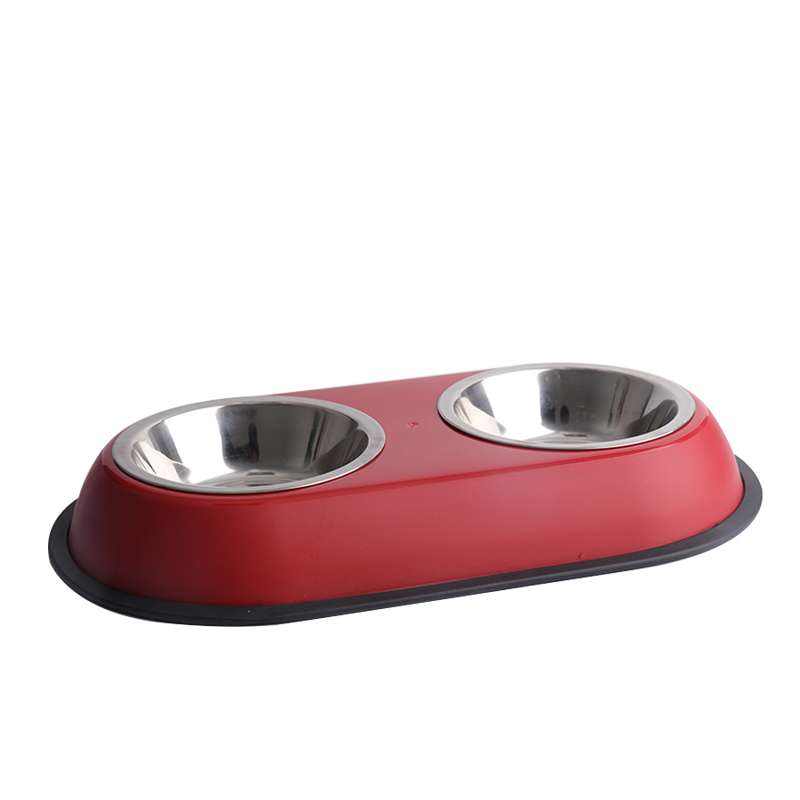 Stainless Steel Double Pet Feeding Bowls Food Water Feeder for Puppies Cats Small Dogs