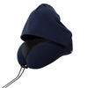 Travel Neck Pillow With Hood For Airplane, High-Density Slow Rebound Memory Foam Neck Pillow With Removable & Washable Outer Layer