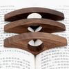 Ergonomic Wooden Book Page Holder Thumb Ring