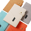 Hardcover A5 Leather Retro Notebook Front Pocket Journal Button Closure for Writing