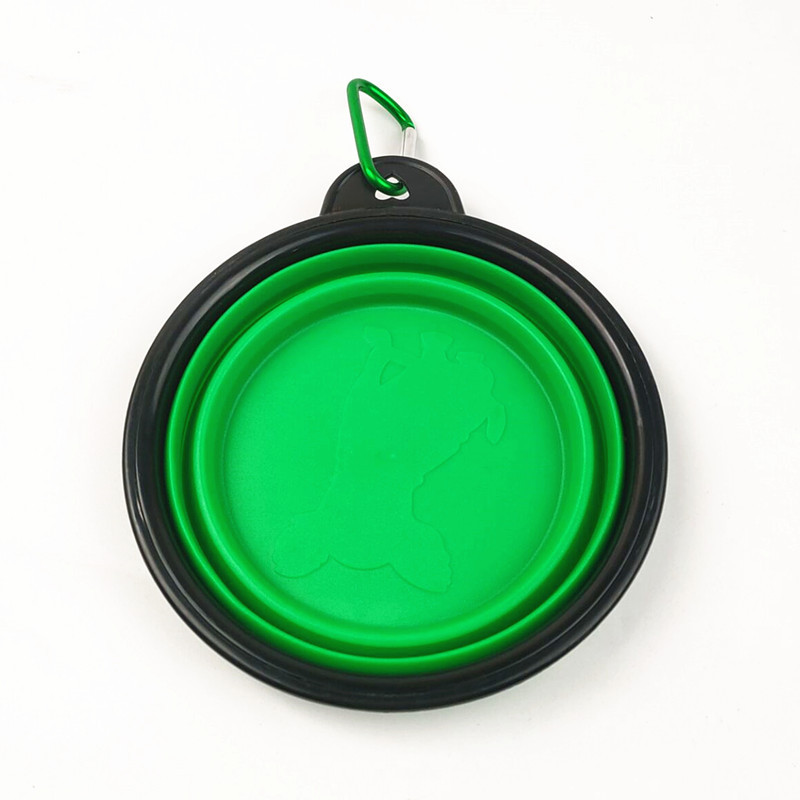 Collapsible Foldable Portable Dog Water Bowl for Cats Pet Foldable Feeding Watering Dish for Travel Camping Walking with Carabiner