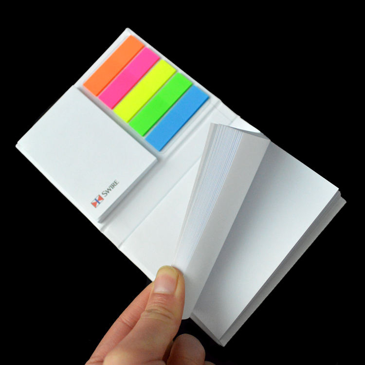 Hardcover Sticky Note Memo Pads With Colorful Makers Index Flag Tabs