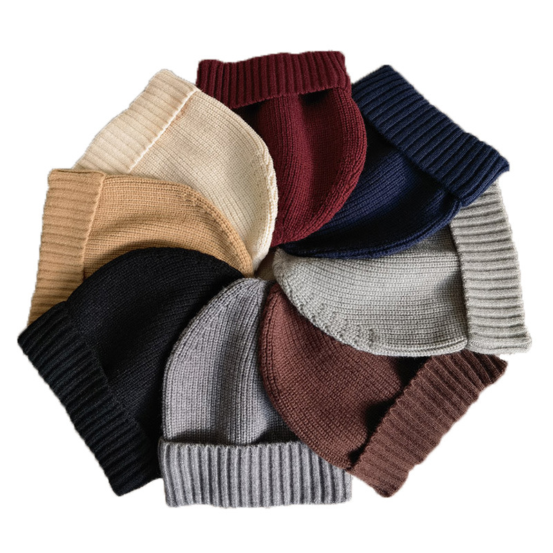 Solid Color Woolen Hat For Autumn And Winter
