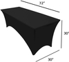 6FT Stretch Rectangular Spandex Table Cover, Tight, Fitted, Washable, and Wrinkle Resistant Tablecloth